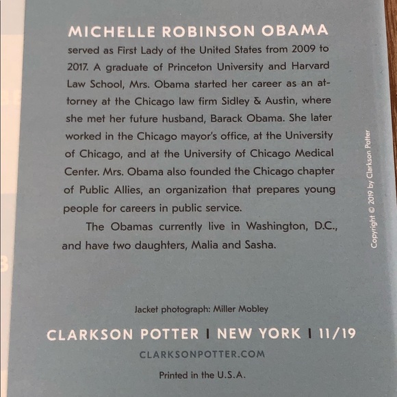 Hardcover Journal Becoming Michelle Obama 8.5”X6” - Picture 3 of 8